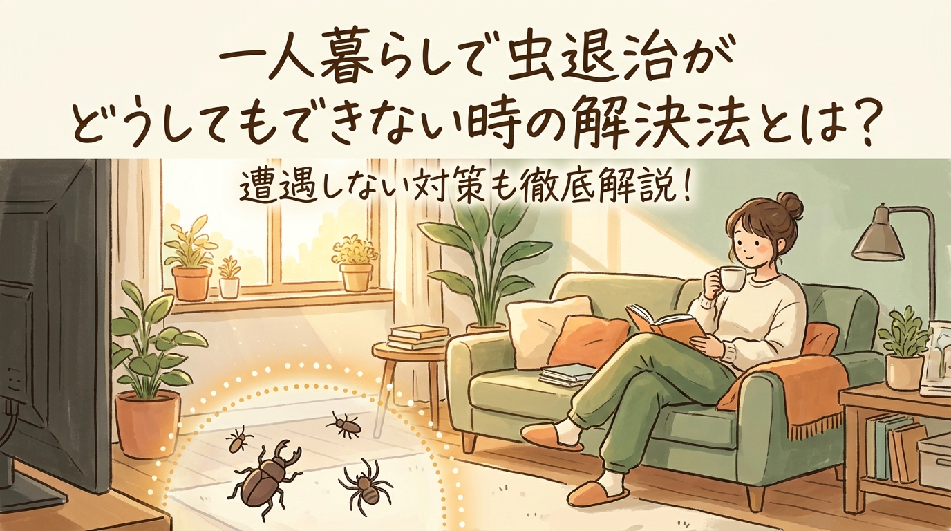 一人暮らしで虫退治がどうしてもできない時の解決法とは？遭遇しない対策も徹底解説！
