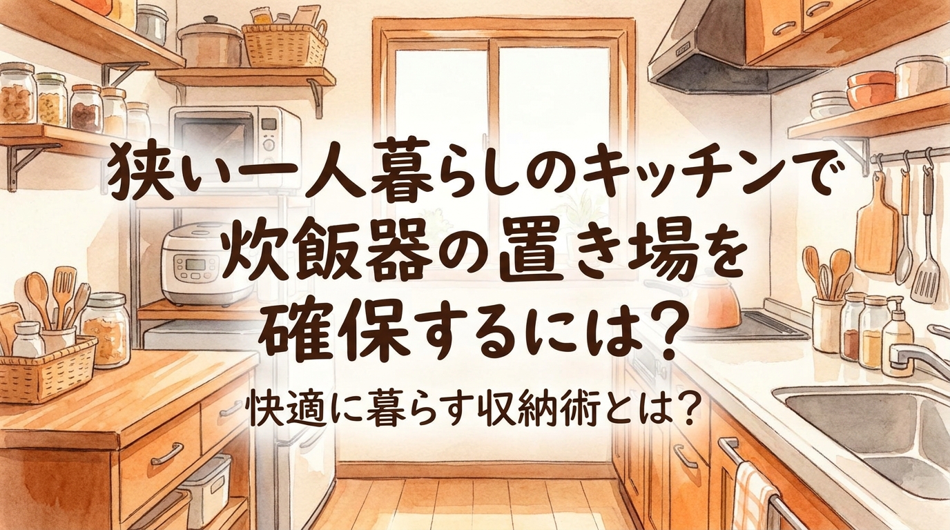 狭い一人暮らしのキッチンで炊飯器の置き場を確保するには？快適に暮らす収納術とは？