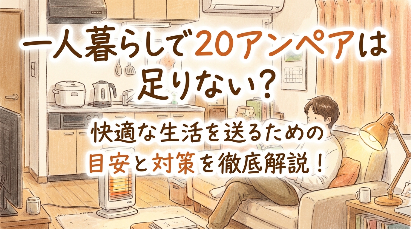 一人暮らしで20アンペアは足りない？快適な生活を送るための目安と対策を徹底解説！