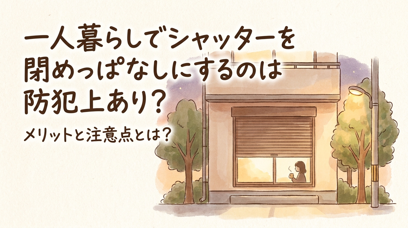 一人暮らしでシャッターを閉めっぱなしにするのは防犯上あり？メリットと注意点は？