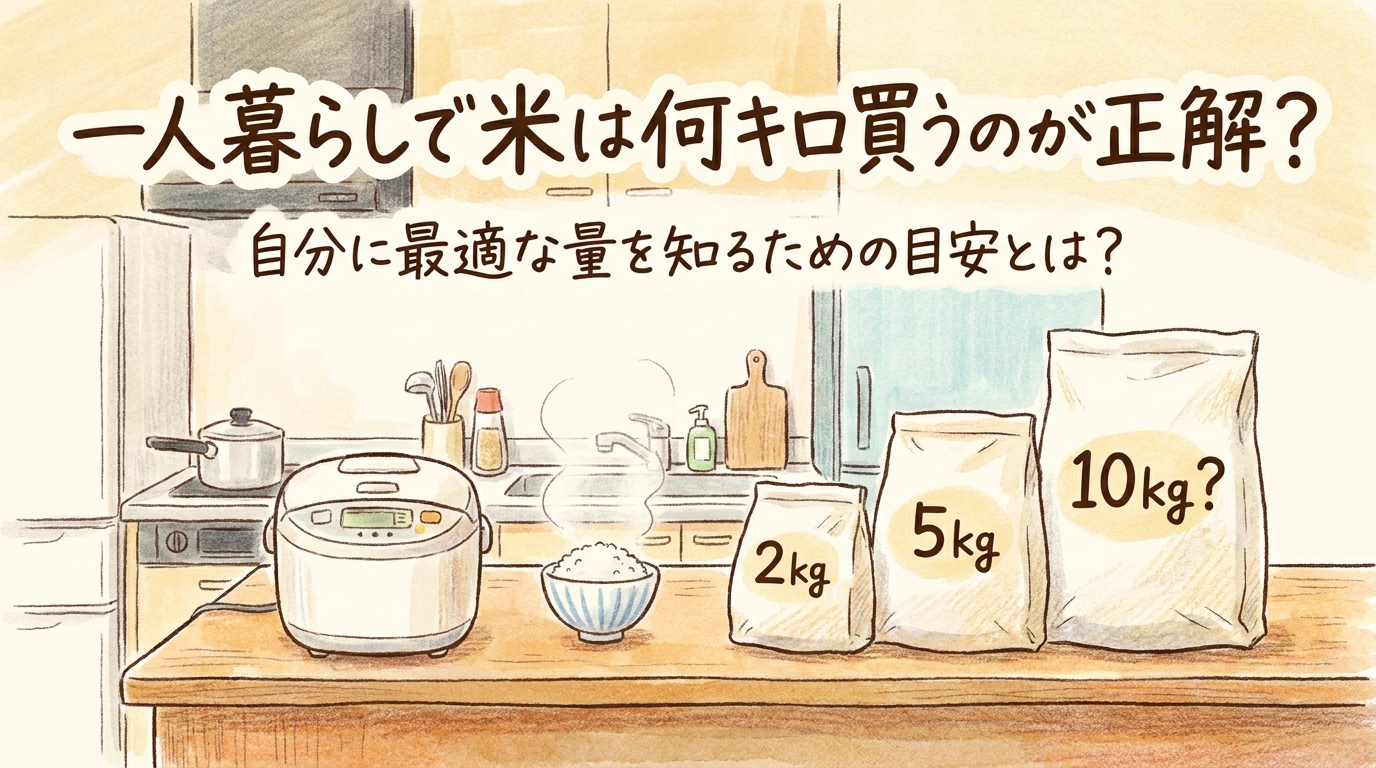 一人暮らしで米は何キロ買うのが正解？自分に最適な量を知るための目安とは？