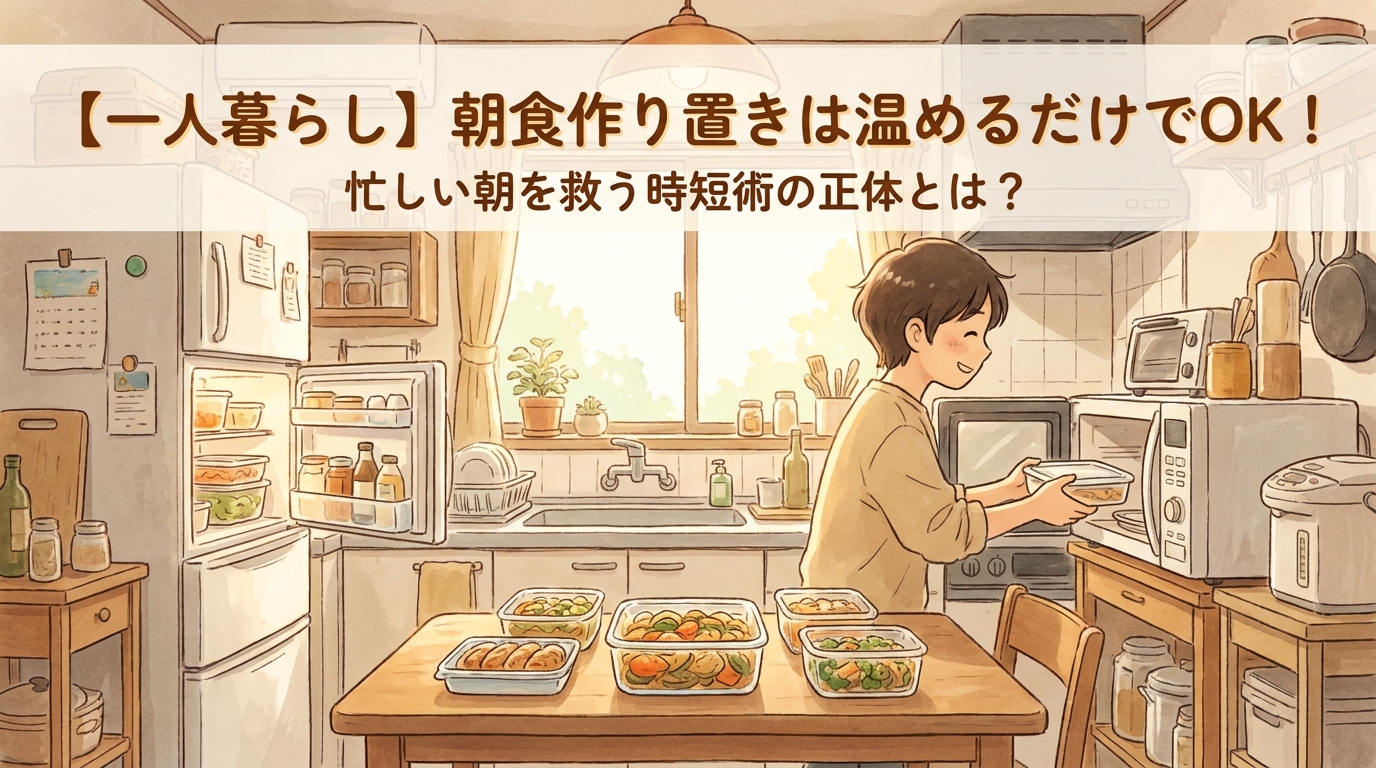 【一人暮らし】朝食作り置きは温めるだけでOK!忙しい朝を救う時短術の正体とは?