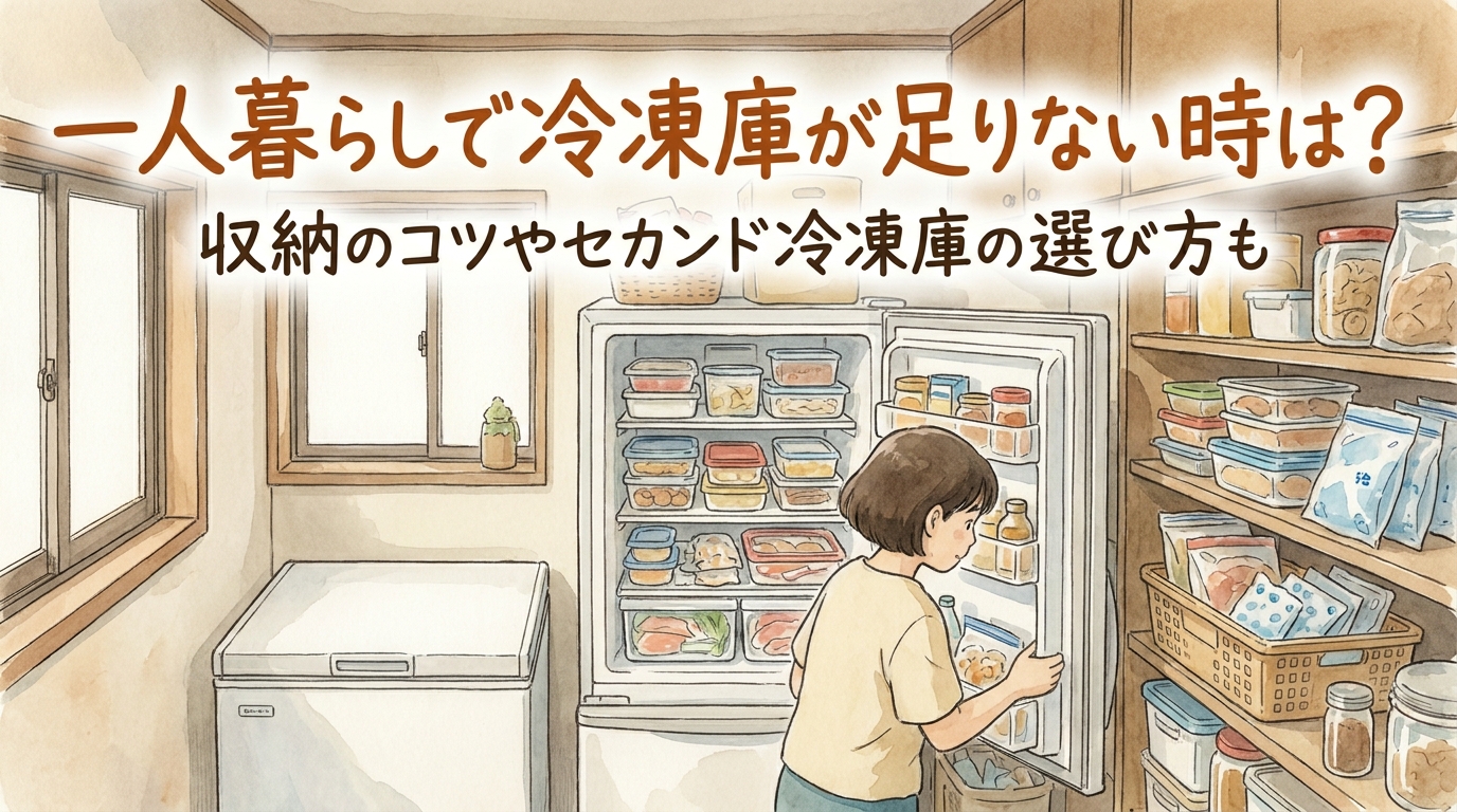 一人暮らしで冷凍庫が足りない時は？収納のコツやセカンド冷凍庫の選び方も