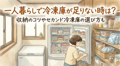 一人暮らしで冷凍庫が足りない時は？収納のコツやセカンド冷凍庫の選び方も