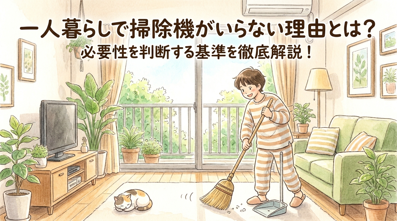 一人暮らしで掃除機がいらない理由とは？必要性を判断する基準を徹底解説！