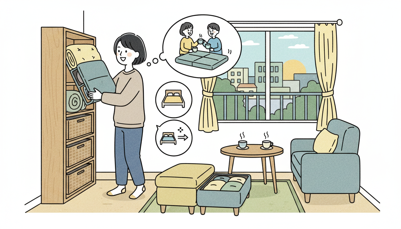 一人暮らしの来客用布団は「頻度」と「収納力」で決めるのが正解