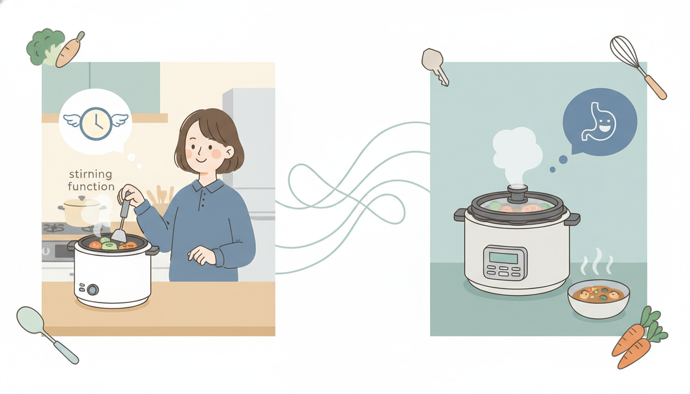 一人暮らしこそ「かき混ぜ機能付き」か「コンパクトな電気圧力鍋」が正解
