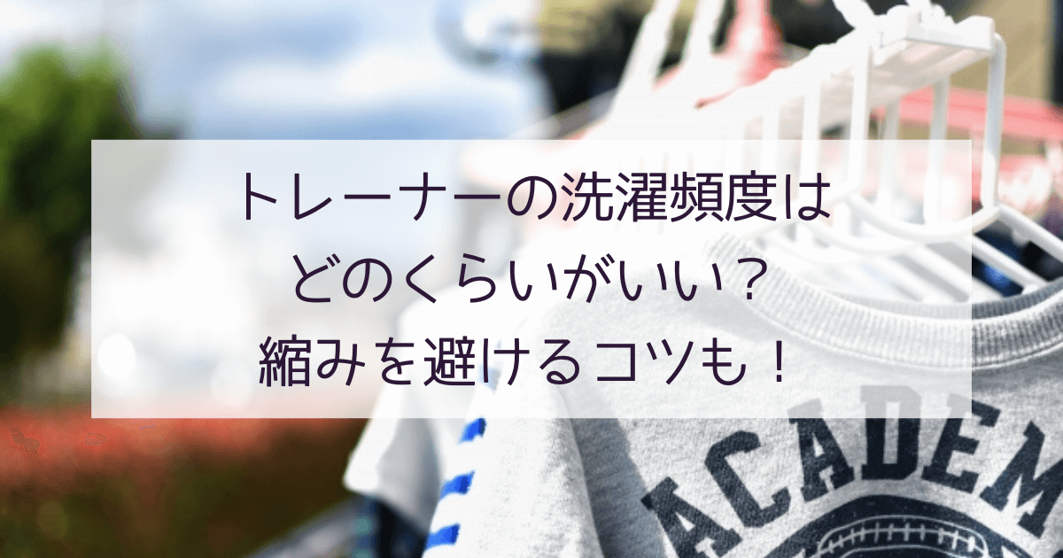 トレーナーの洗濯頻度はどのくらいがいい？